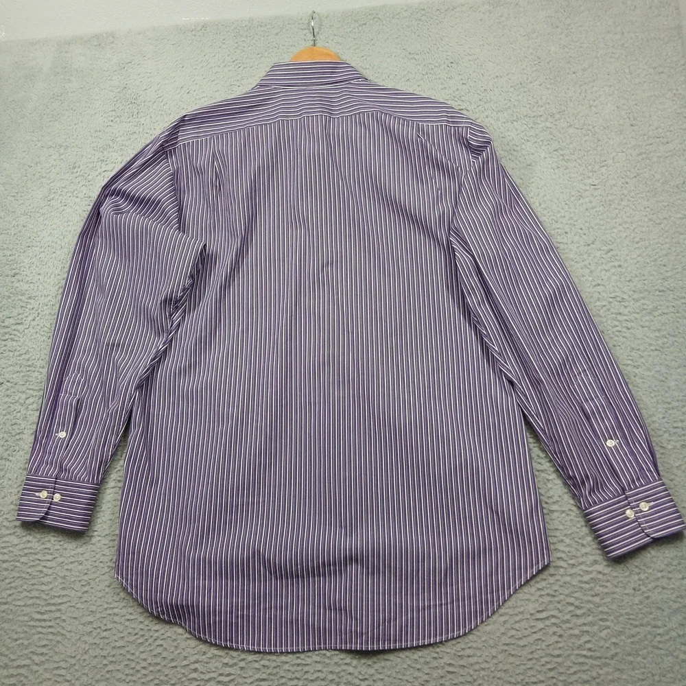Polo Ralph Lauren Durham Classic Fit‎ Men's 16.5 34/35 Dress Shirt Purple Stripe